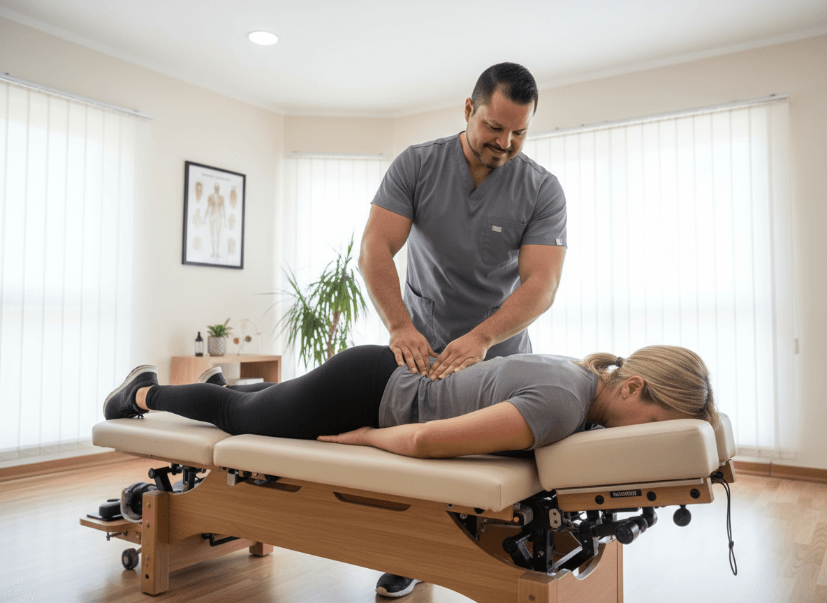 Ajuste quiropráctico de columna